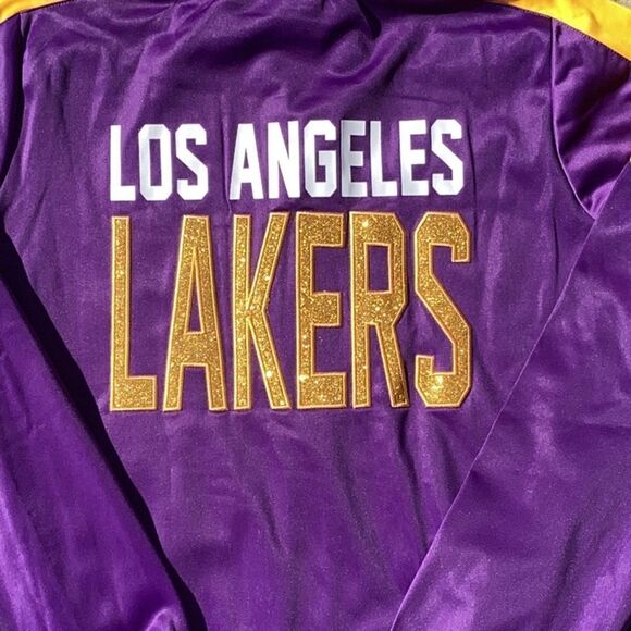WOMENS NBA LOS ANGELES LAKERS BASKETBALL ZIP UP SPORTS JACKET COAT MEDIUM - Picture 9 of 11